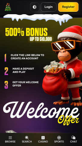 Monkey Tilt Casino Mobile Homepage
