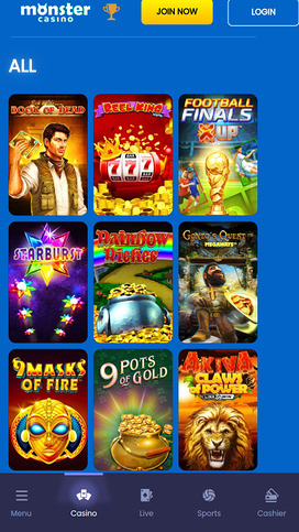 Monster Casino Mobile Games