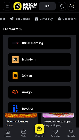 Moonwin Casino Desktop Mobile Game Developers