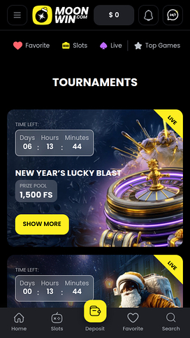 Moonwin Casino Mobile Tournaments