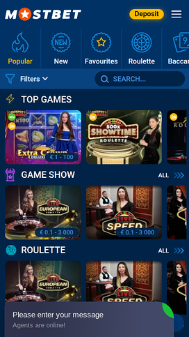 Mostbet Casino Mobile Live Dealer
