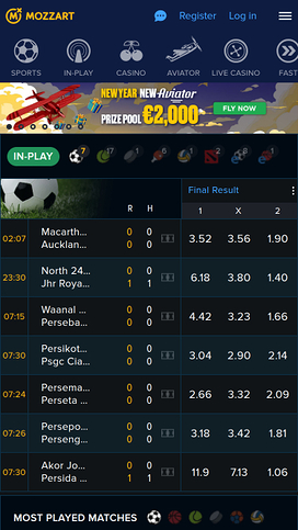 Mozzart Casino Mobile Sports