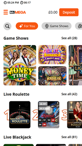 Mr Mega Casino Mobile Live Dealer