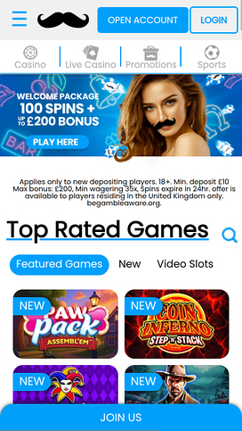 Mr Play Casino Mobile Homepage