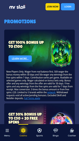 Mr Slot Casino Mobile Promotions