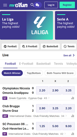 MrOyun Casino Mobile Sportsbook