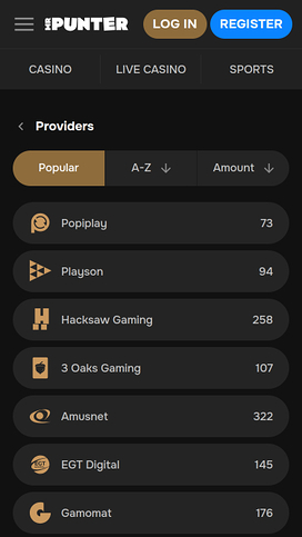 Desarrolladores de juegos móviles de MrPunter Casino