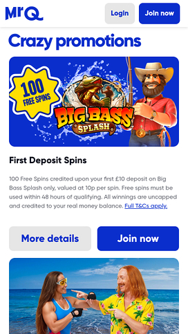 MrQ Casino Mobile Promotions
