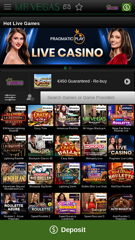MrVegas Casino Mobile Live Dealer