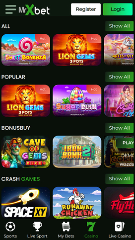 MrXbet Casino Mobile Games