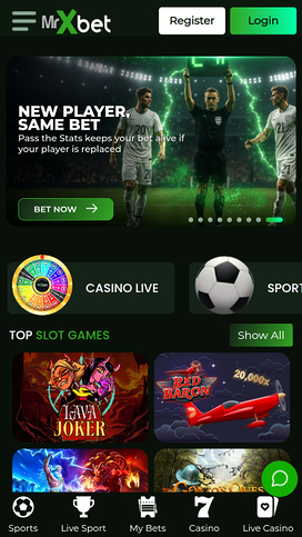 MrXbet Casino Mobile Homepage