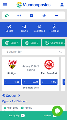Mundoapostas Casino Mobile Sportsbook