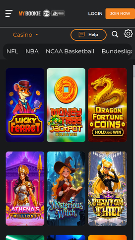 MyBookie Casino Mobile Games