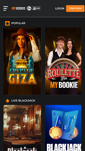 MyBookie Casino Mobile Live Dealer