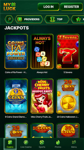 MyLuck Casino Mobile Jackpot