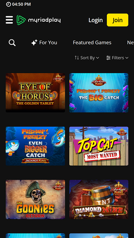 MyriadPlay Casino Mobile Jackpot