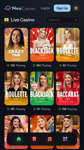 NeoCasino Móvil Crupier en Vivo