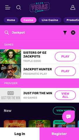 NeonVegas Casino Mobile Jackpot