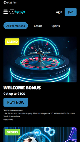 Neptune Play Casino Mobile Promotions