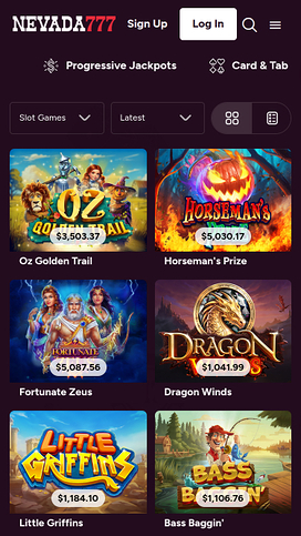 Nevada 777 Casino Mobile Jackpot