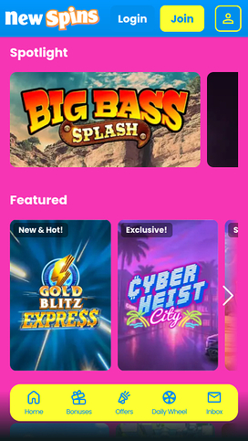 New Spins Casino Mobile Games