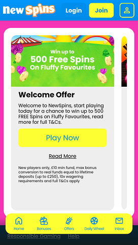 New Spins Casino Mobile Promotions