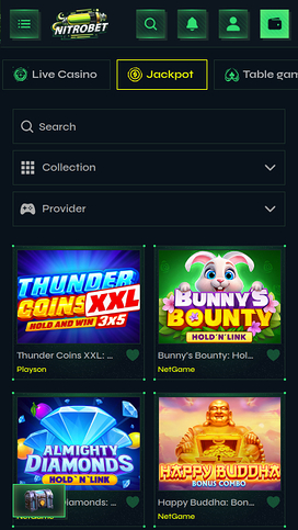 Nitrobet Casino Mobile Jackpot