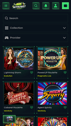 Nitrobet Casino Mobile Live Dealer