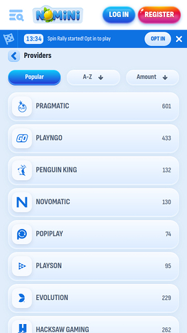 Nomini Casino Mobile Game Developers