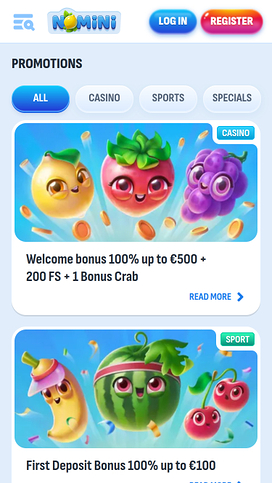 Nomini Casino Mobile Promotions