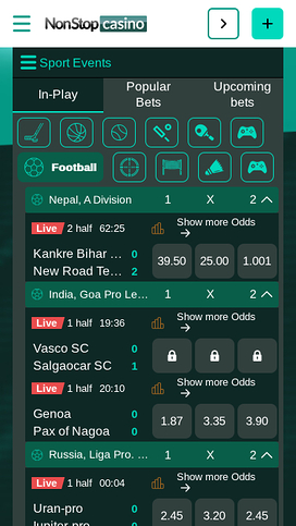 NonStop Casino Mobile Sports Betting