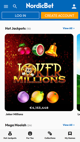 NordicBet Casino Mobile Jackpot