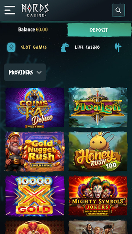 Juegos móviles de Nords Casino
