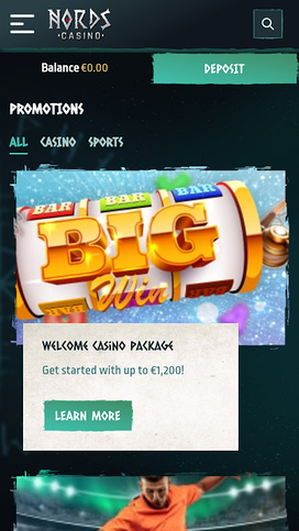 Promociones móviles de Nords Casino