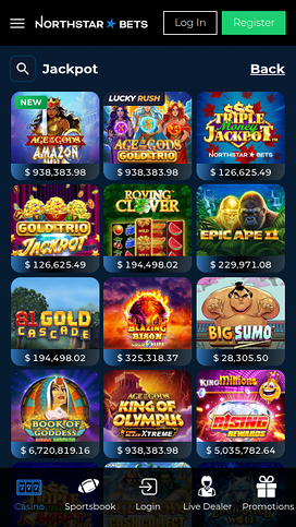 NorthStar Bets Casino Mobile Jackpot