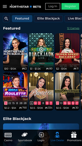 NorthStar Bets Casino Mobile Live Dealer