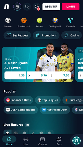 Apuestas deportivas móviles del casino Novibet