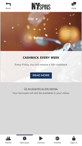 NYspins Casino Mobile Promotions