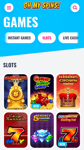 Oh My Spins Casino Mobile Games