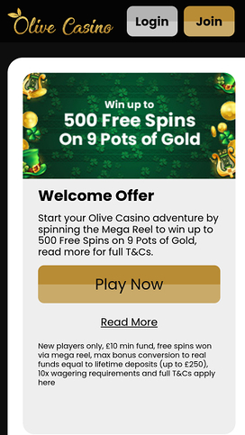 Olive Casino Mobile Promotions