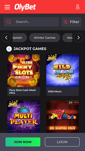 Olybet Casino Mobile Jackpot