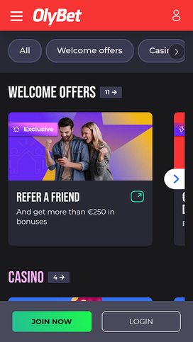 Olybet Casino Mobile Promotions