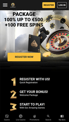 Olympusbet Casino Mobile Homepage