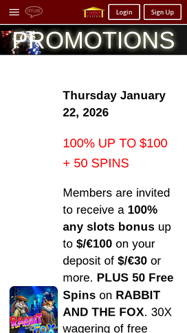 Omni Casino Mobile Promotions