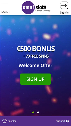 Omni Slots Casino Mobile Homepage