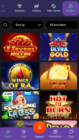One Casino Mobile Games