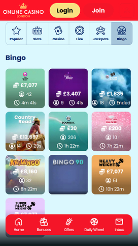 Online Casino London Mobile Bingo