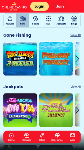 Online Casino London Mobile Games