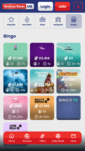 Online Slots UK Mobile Bingo