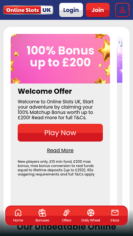 Online Slots UK Mobile Promotions